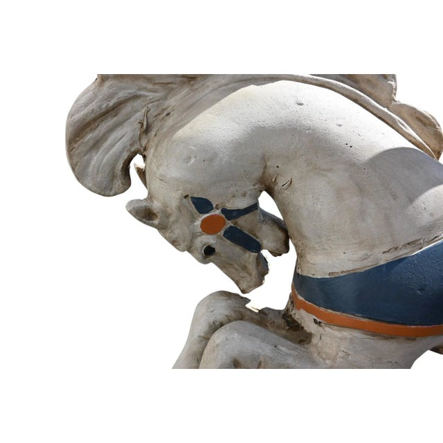 Vintage Metal Carousel Horse For Sale - Image 9 of 11