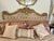 One-of-a-kind, custom carved bed frame fit for a contessa, early 1900s. Solid. Heavily carved, hand-painted, exquisite...
