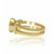 Art Deco 14k Solid Gold Split Shank Oval Cut Blue Sapphire Ring For Sale - Image 3 of 4