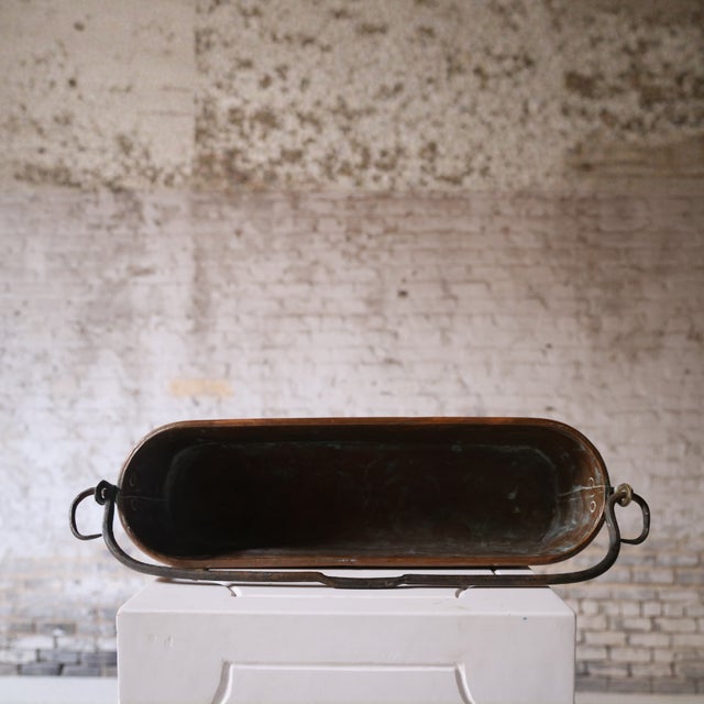 French 18th Century French Copper Fish Kettle (A) For Sale - Image 3 of 3