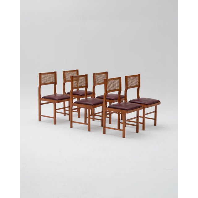 Mid-Century Dining Chairs, 1970s, Set of 6, in Good conditions. Designed 1970 to 1979