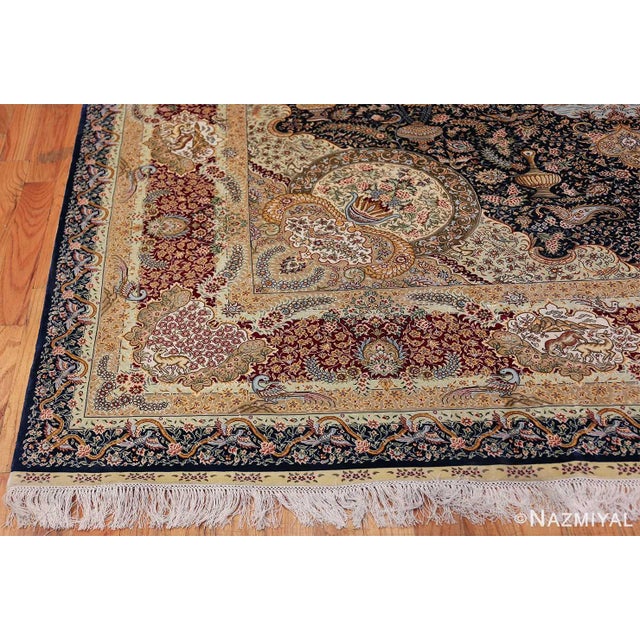 Modern Animal Motif Silk Chinese Area Rug For Sale - Image 12 of 12