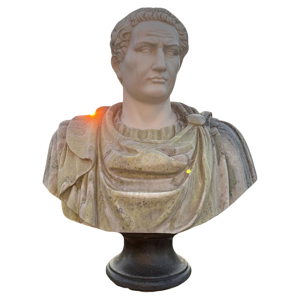 Huge Bust of Roman Emperor, 1950, Marble | Chairish