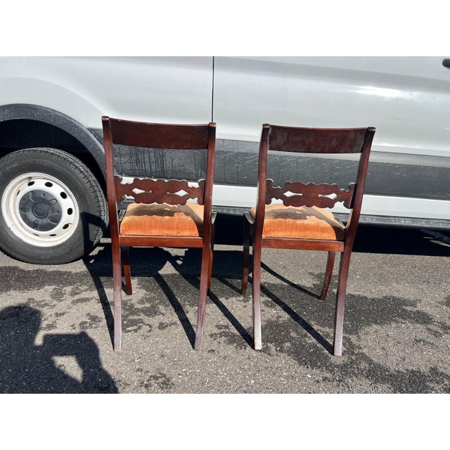 Traditional Pair of Antique 19th Century Carved Wood Accent Chairs For Sale - Image 3 of 6