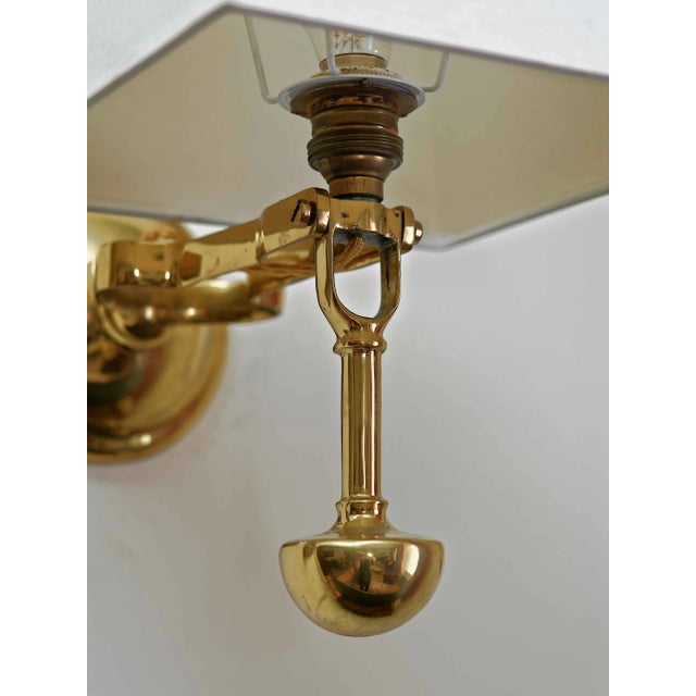 Metal Brass Boat Wall Lamps, Set of 2 For Sale - Image 7 of 13