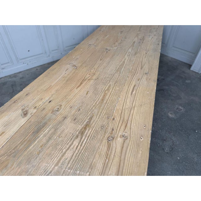 Large Wooden Table, 1940 For Sale - Image 6 of 13