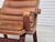 Brown Scandinavian Highback Lounge Chair in Leather and Bentwood, 1970s For Sale - Image 8 of 18