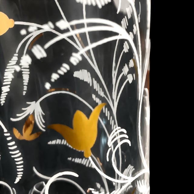 Pottery Barn Gold Scatter Champagne Flutes Set of Two Glasses - A Pair For Sale - Image 4 of 9