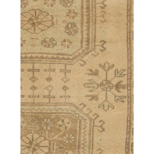 Textile Vintage Circa 1940 Turkish Oushak Runner 3ft 3in X 11ft 3in For Sale - Image 7 of 8