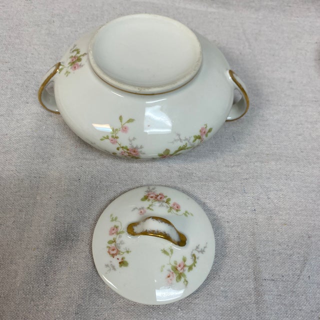 Theodore Haviland Limoges Porcelain Sugar Bowl and Creamer-Set of 2 For Sale - Image 12 of 12