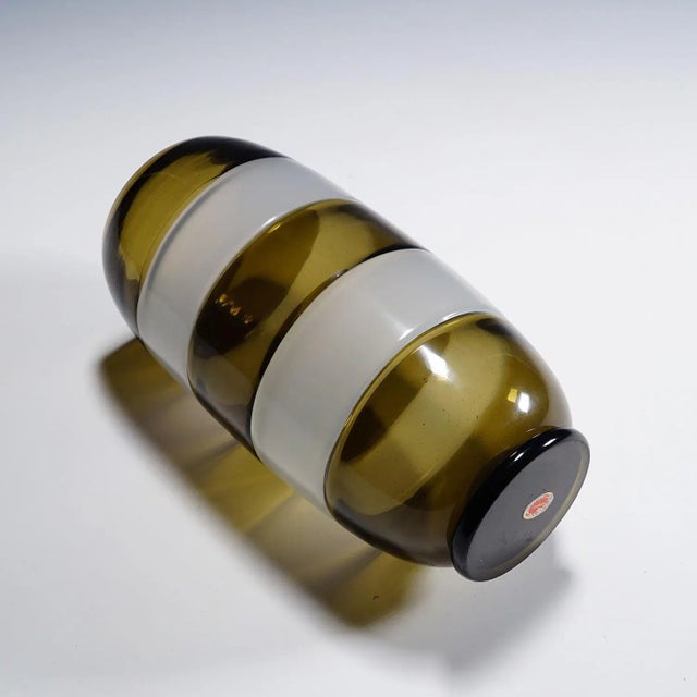 Alabaster Vintage Incalmo Vase by Vetreria Archimede Seguso 1972 For Sale - Image 8 of 10