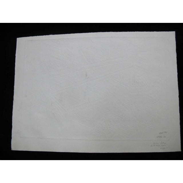 Printmaking Materials Gordon Gilkey Modern Art B&w Signed Etching of Portland or as the Pearl Grows For Sale - Image 7 of 7