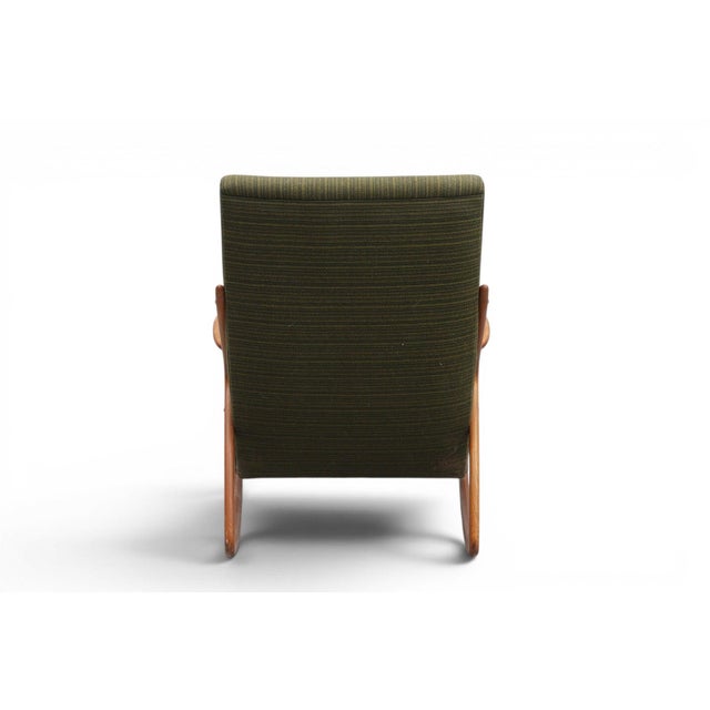 Mid 20th Century Danish Modern Atomic Highback Teak Rocking Chair For Sale - Image 4 of 4