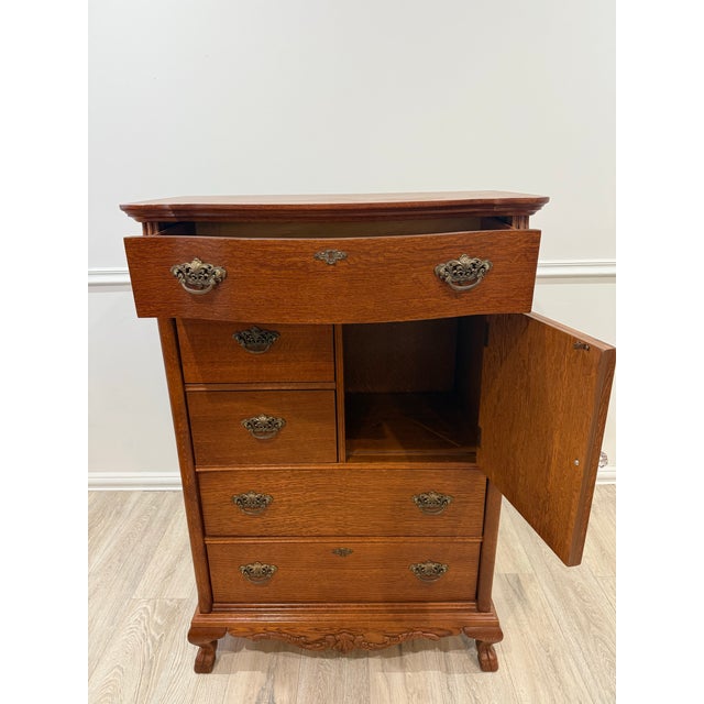 Lexington Furniture 1980s Lexington Furniture Victorian Sampler Tall Dresser For Sale - Image 4 of 11