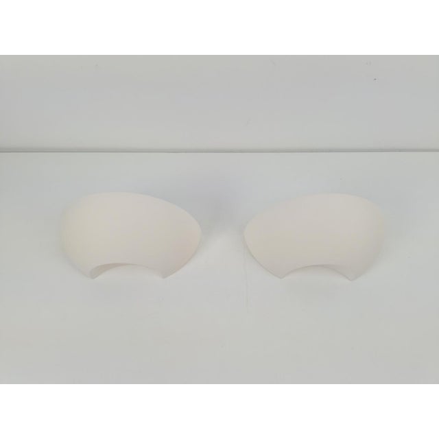 1990s Semi-Circular Plaster Wall Lamps from Atelier Sedap 1990, Set of 2 For Sale - Image 5 of 11