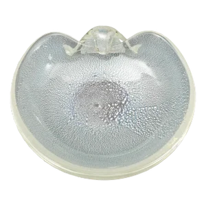 Vintage Mid-Century Modern Seguso Murano Italy Silver Fleck Art Glass Bowl