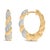 Haus of Brilliance Gold Vermeil 1/10 Cttw Diamond Bold Rope Hoop Earrings, Pair For Sale - Image 4 of 4