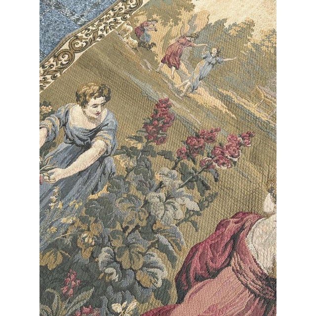 French Aubusson Style Jacquard Tapestry with the Feast of Venus, 1970s For Sale - Image 14 of 18