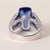 2000 - 2009 Estate 18k White Gold 11.56 Carat Tanzanite and Diamond Ring, Size 6.5 For Sale - Image 5 of 5