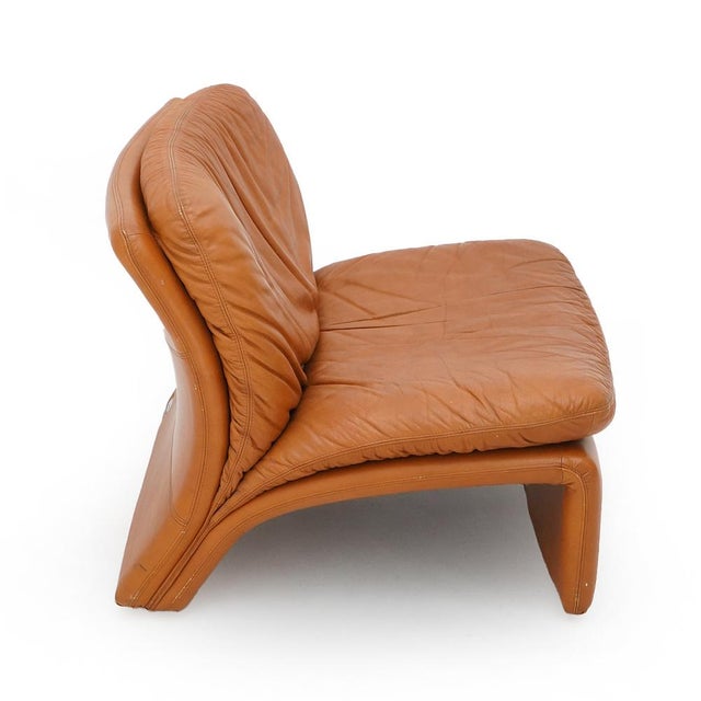 Selene Leather Chair by Adalberto Caraceni for B&T, 1970s For Sale - Image 4 of 14