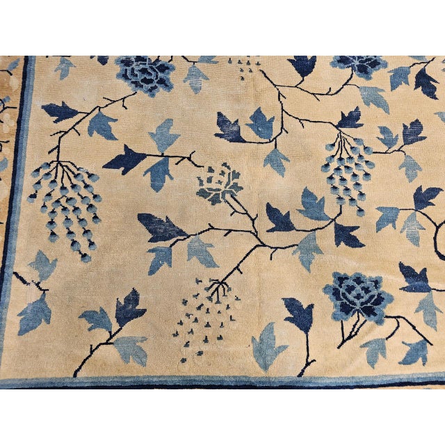 19th Century Oversized Chinese Peking Rug in All-Over Leaf & Vine Pattern For Sale - Image 14 of 18