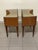 Vintage Wood and Glass Bedside Tables, 1950s, Set of 2 For Sale - Image 9 of 18
