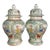 Pair of Chinese Famille Rose Porcelain Figural General Jars With Lids For Sale