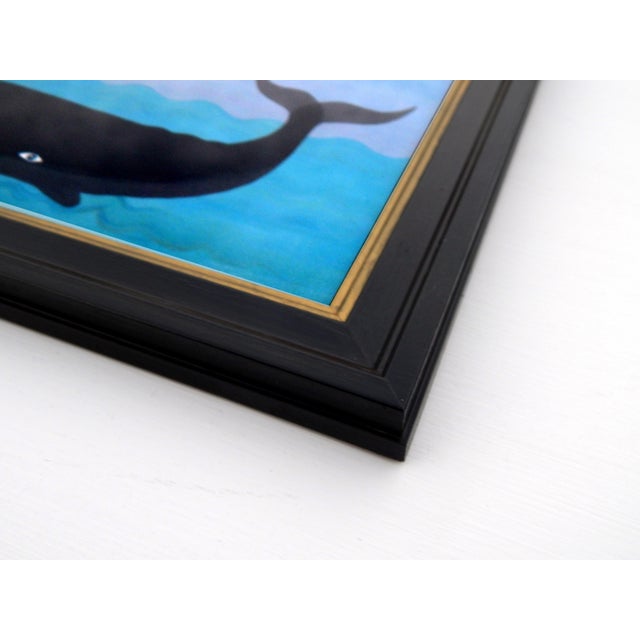 Blue Matt Rix, Naive Style Maritime Sperm, 2000s, Print, Framed For Sale - Image 8 of 11