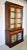 English Regency Mahogany Bookcase China Cabinet With Brass Lattice Doors For Sale - Image 9 of 12