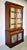 Mahogany Bookcase Cabinet Vitrine With Brass Lattice Doors For Sale - Image 9 of 12