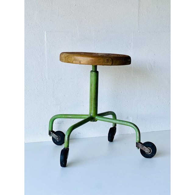 Industrial Adjustable Stool, 1970s For Sale - Image 14 of 18