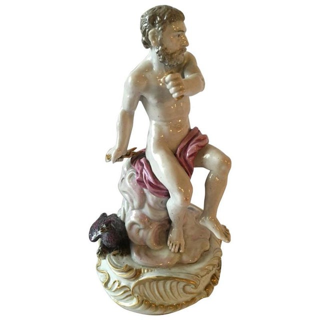 Porcelain Youth Figurine attributed to Meissen, Europe, 1750s For Sale - Image 14 of 14