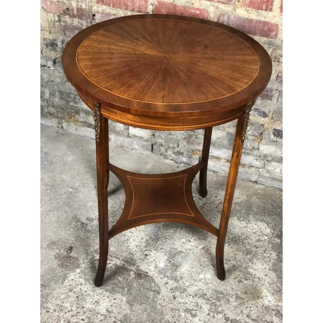 Louis XVI Veneered Rosewood & Bronze Side Table For Sale - Image 9 of 11