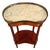 French Louis XVI Style Mahogany Kidney-Shaped Side Table With Marble Top & Brass Gallery, C. 1890 For Sale