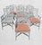 Vintage White Chinese Chippendale Lexington Rattan Palm Beach Regency Dining Room Chairs- Set 10 For Sale - Image 14 of 17