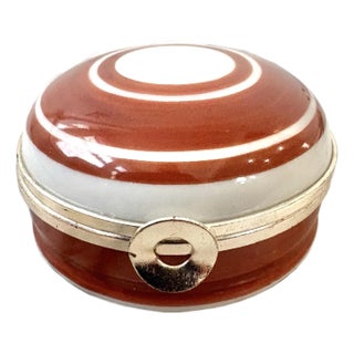 Limoges France Hand Painted Porcelain Pill Box For Sale