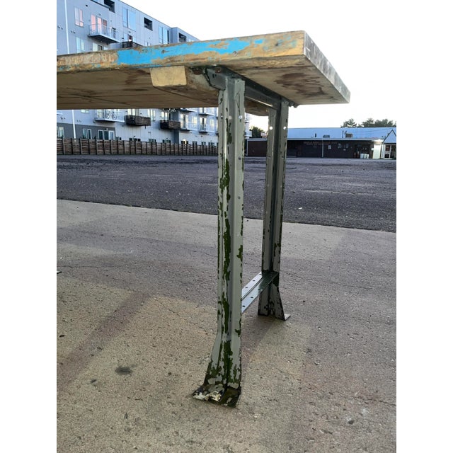 10’ Industrial Dining Table From Lyon Metal Products For Sale In Denver - Image 6 of 12