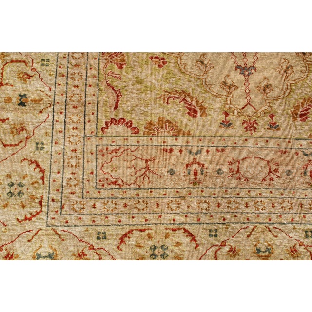 Rug & Kilim Antique Tabriz Beige and Red Persian Wool Rug For Sale - Image 4 of 7