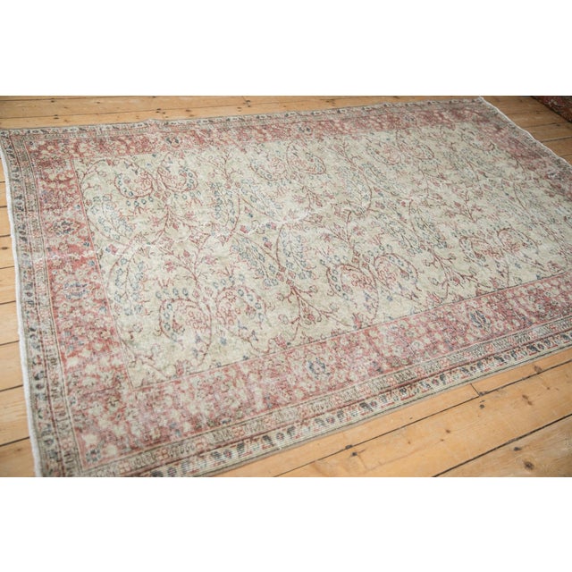Textile Vintage Distressed Sparta Carpet - 5'1" x 7'11" For Sale - Image 7 of 7