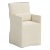 Stoffer Home x Cloth & Company Lindy Slipcover Dining Arm Chair in Relaxed Linen Cream For Sale