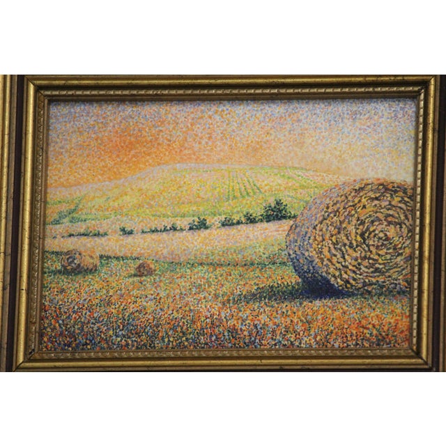Everwyn, Impressionist Wheat Field Landscape, Oil Painting, Framed For Sale - Image 11 of 15