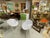 Wicker Salterini Radar Style Chairs With Pedestal Side Tables Seating Set For Sale - Image 11 of 14
