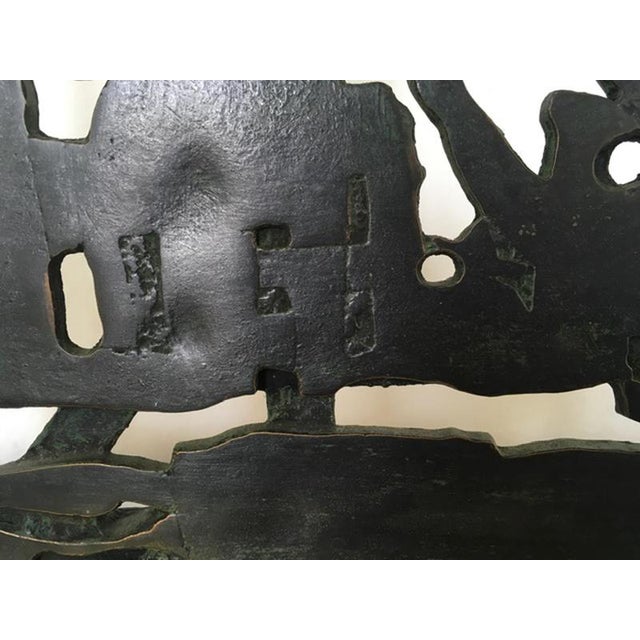 Bronze and Brass Abstract Sculpture by Nevio De Luca, Italy, 1980s For Sale - Image 11 of 17