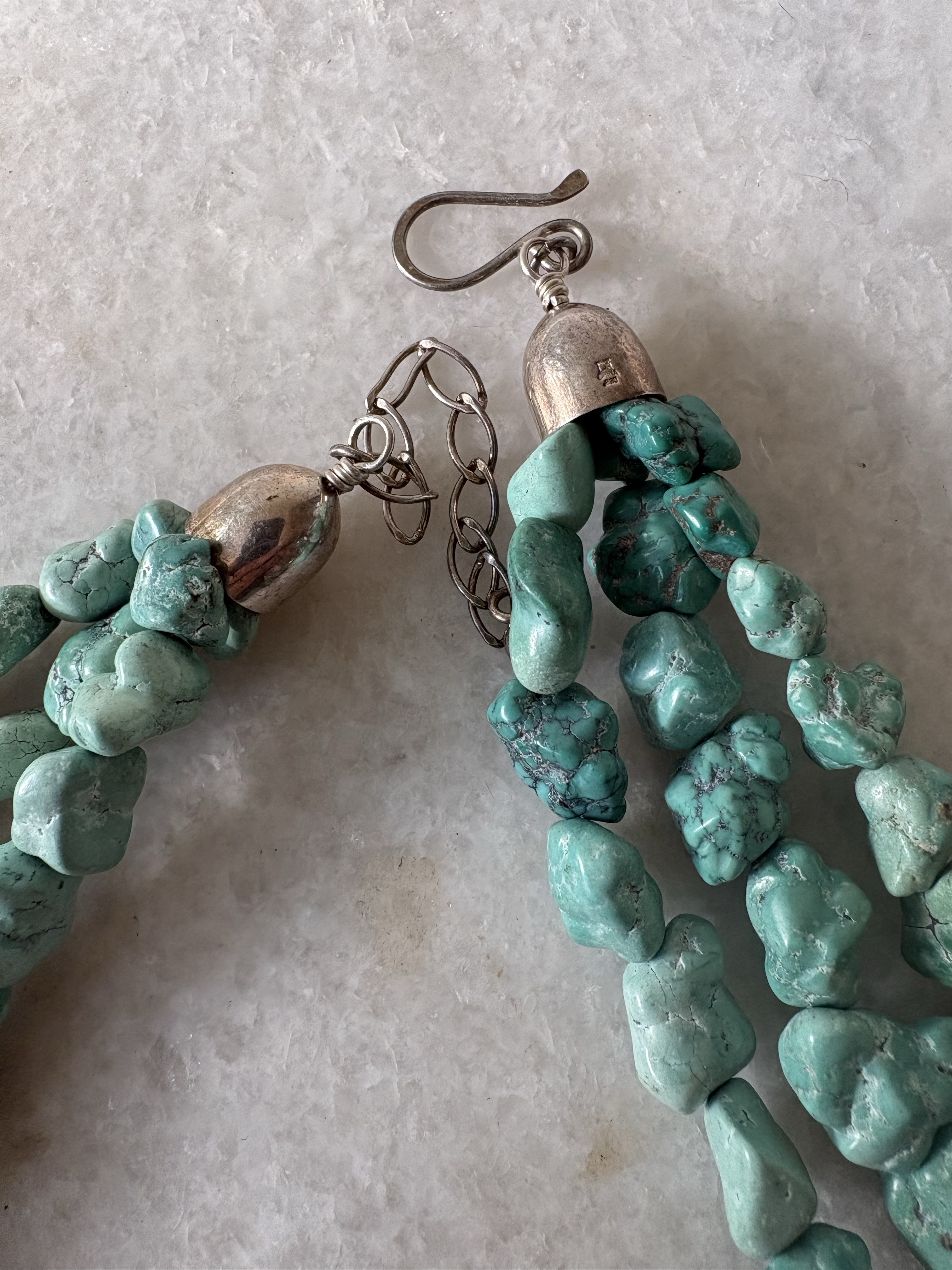 Vintage Jay King Chunky Multi Strand, Turquoise Necklace | Chairish