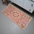 Vintage Turkish Hand-Knotted Small Rug from Central Anatolia, 1970s. Authentic handwoven accent mat in coral-pink tones...