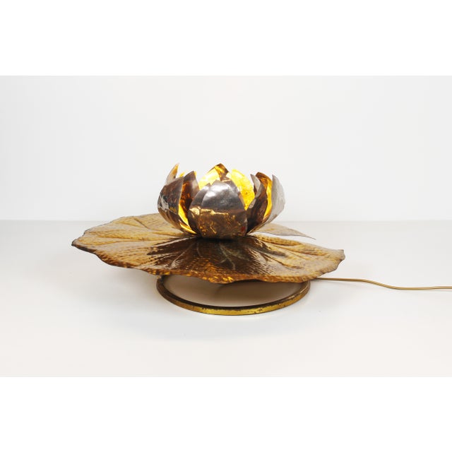 Vintage Waterlily Table Lamp by Tommaso Barbi for Bottega Gadda, Italy, 1960s For Sale - Image 10 of 10