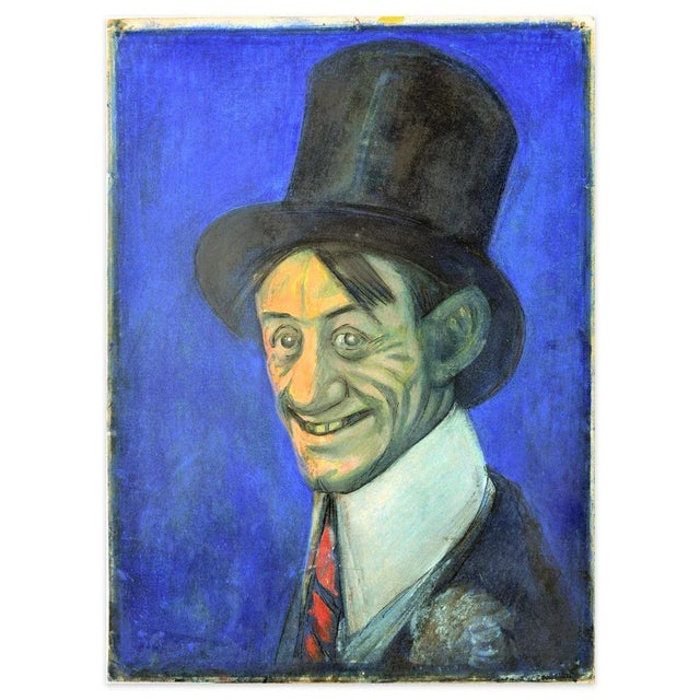 Portrait of Ettore Petrolini - Mixed Media Drawing by G. Galantara Early 20th Century For Sale - Image 4 of 4