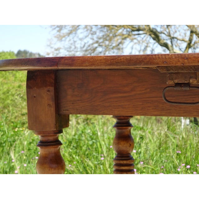 Wood Top Flap Table in Walnut For Sale - Image 7 of 18