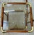 Mid-Century Modern 1970s Postmodern Wood & Polished Brass Console & End Table Set - 2 Pieces For Sale - Image 3 of 5