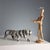 Panther, elegant sculpture in black and white marble. This piece is attributed to the mentioned designer/maker. It has no...